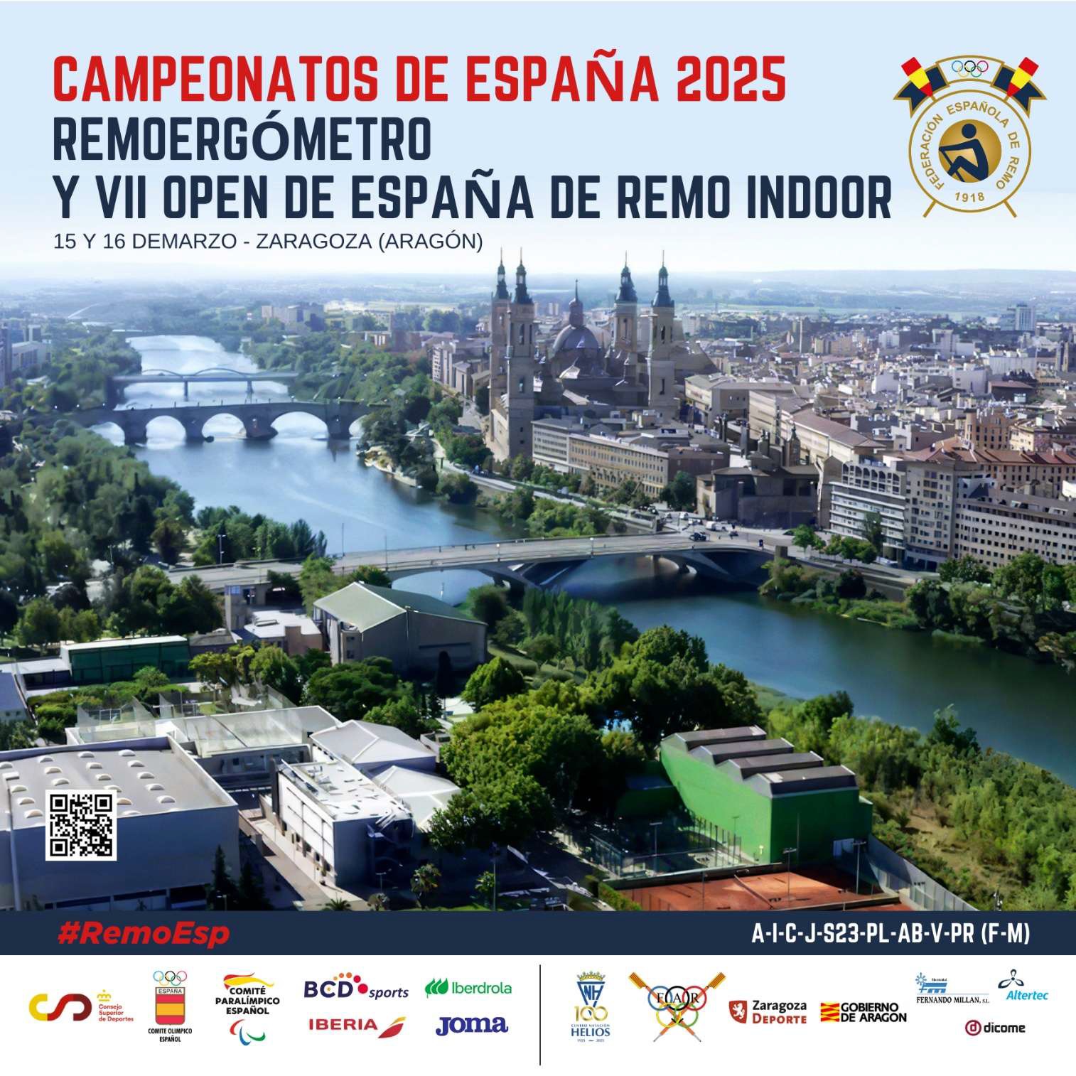 Resultados Campeonato de España de Remo Indoor 2025